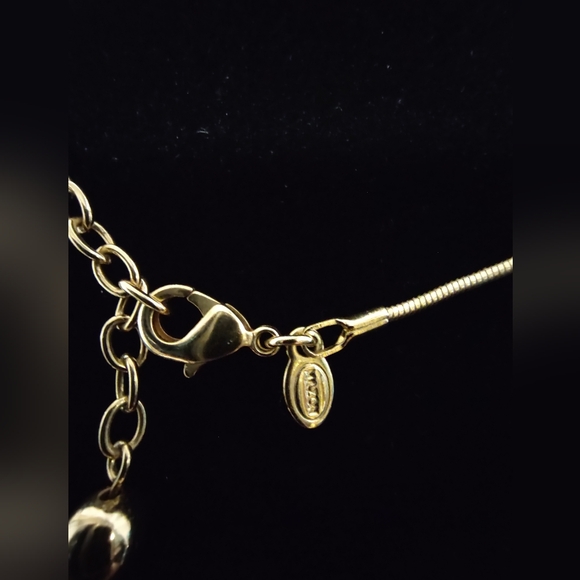 SALE ! Necklaces Blue Polished Glass & Silver necklace & Gold & White necklace 2 - Picture 9 of 9